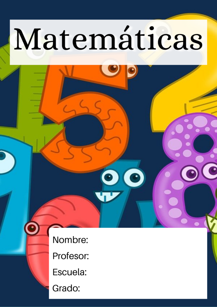 portada de matemáticas para primaria