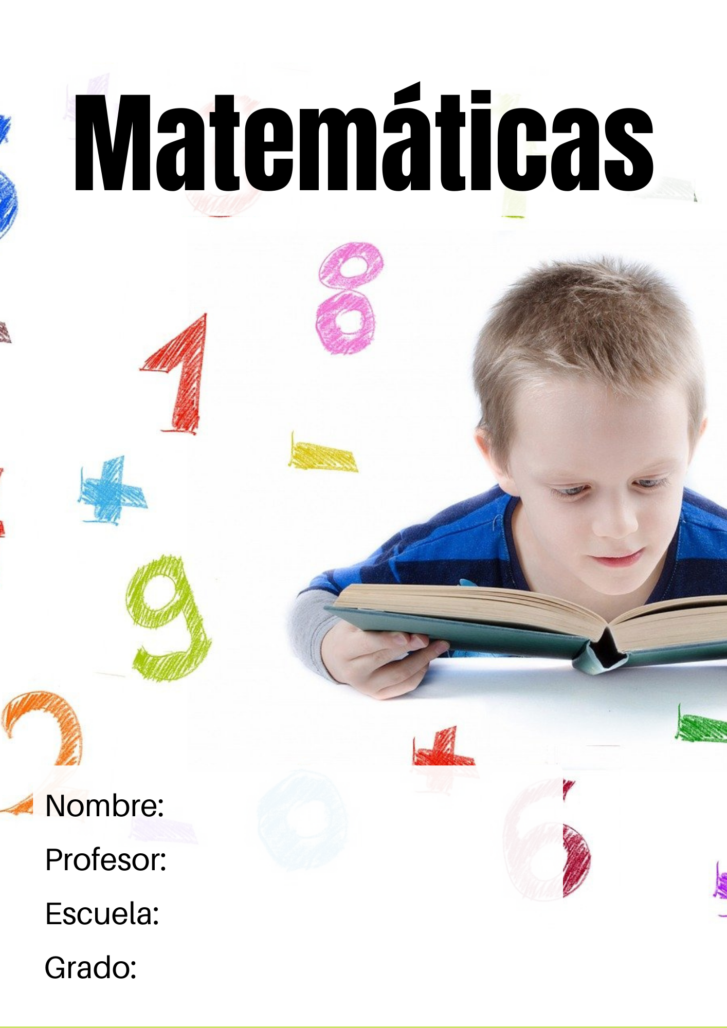 portada de matemáticas